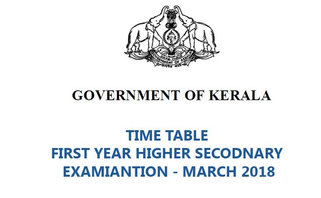 Kerala Plus One Time Table 2018 Published Mixindia
