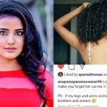 Dear brothers and sisters, if my hands and feet are bothering you, please stay away - Anupama Parameswaran