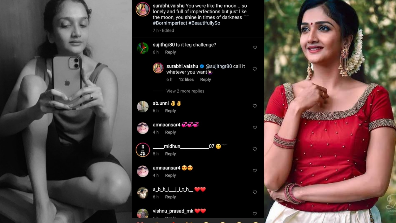 Is this a foot challenge?  - Actress Surabhi Santosh responds to Chori's comment