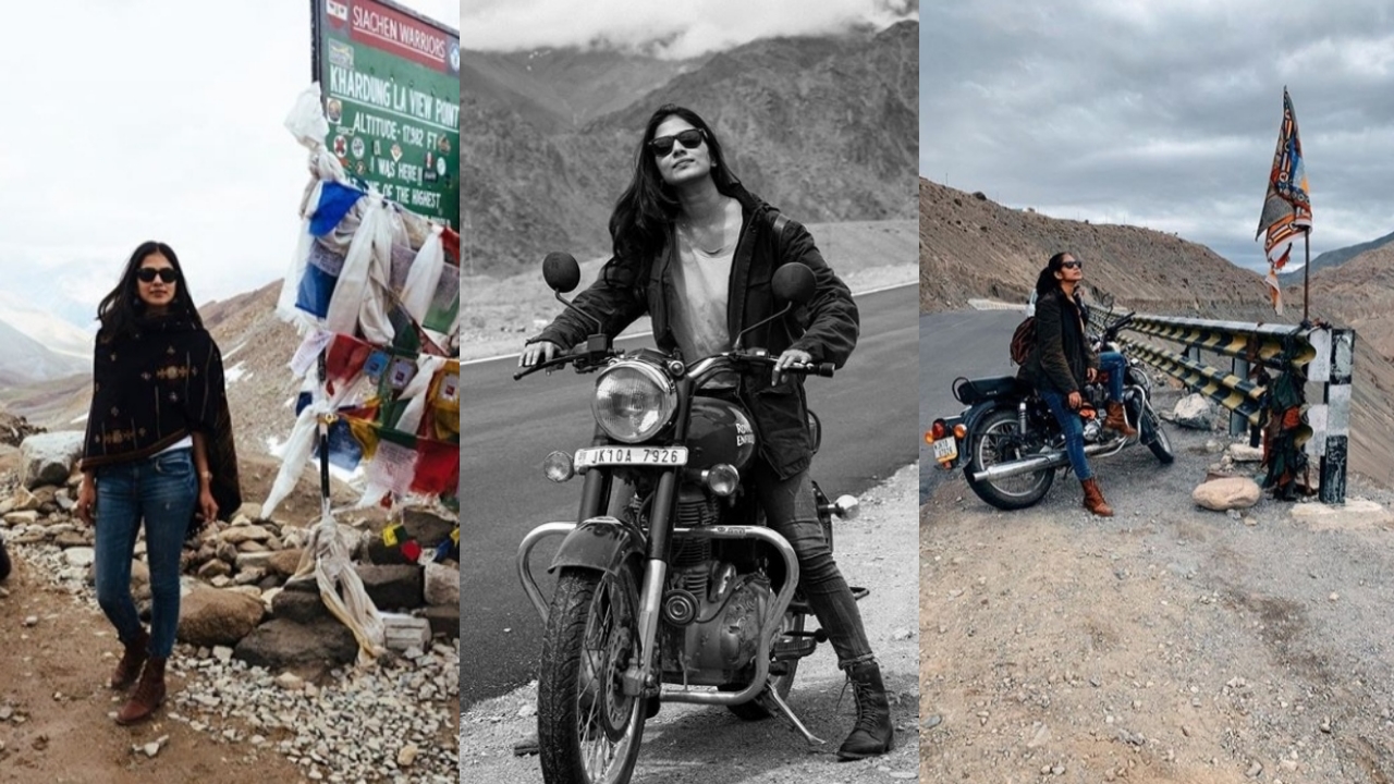Malayalam superstar hits trip to Ladakh on bullet, pictures go viral