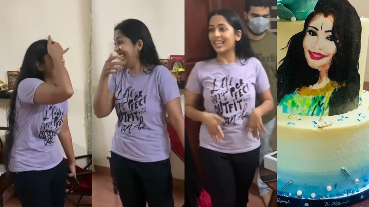 See the giant birthday present prepared by friends for Navya Nair