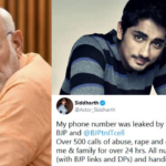 I will not remain silent, you will keep trying - Actor Siddharth warns Narendra Modi, Amit Shah, Malayalees with support