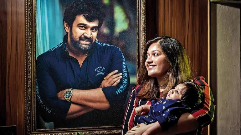 We love spending time at home - Meghna Raj shares a never-before-seen picture with Chiranjeevi
