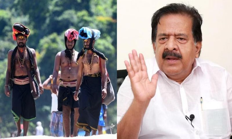 A government that does not sympathize with Sabarimala pilgrims will be cursed;  Ramesh Chennithala