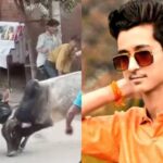 A street bull hits a scooter;  Bajrang Dal worker dies