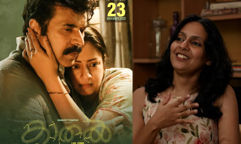 A tribute to the genius Mammootty for the courage he showed in choosing such a character and handling it without any pretensions;  Shruti Saranyam with praise