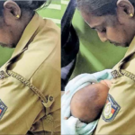 Arya's mother could not bear it when the baby cried in hunger at the station;  Breastfeeding policewoman, starving baby