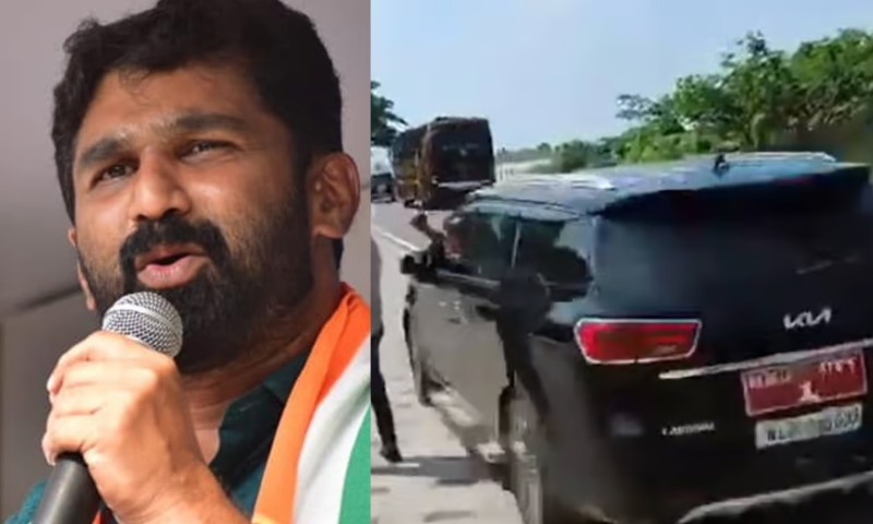 Pinarayi Vijayan is trying to kill the protestors by hitting them with a car;  VT Balram with shocking video