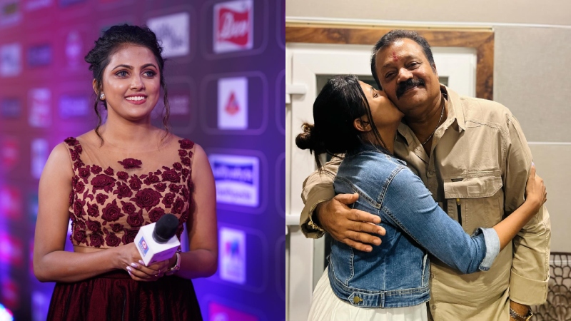 Rubbing a hand on the shoulder and sniffing is not affection.  Srividya kisses Suresh Gopi, criticizes the post