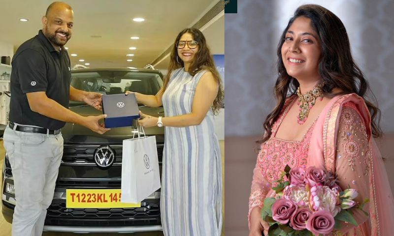 Abhaya Hiranmayi now has a Volkswagen Tygun, the singer has delivered the new vehicle to the garage.