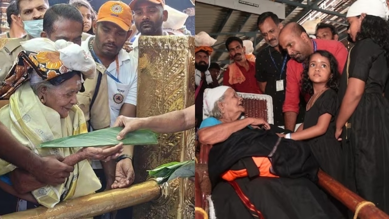 Parukutiamma reached Sabarimala at the age of 100 as a maiden!  Kerala by clapping