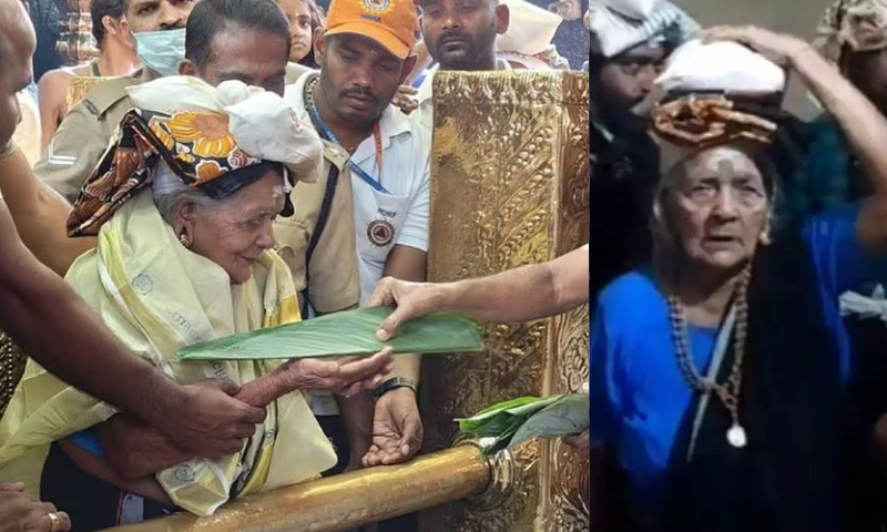 Parukutiamma stepped on the eighteenth step for the first time at the age of 100;  Ayyappa Darshan at the age of 100