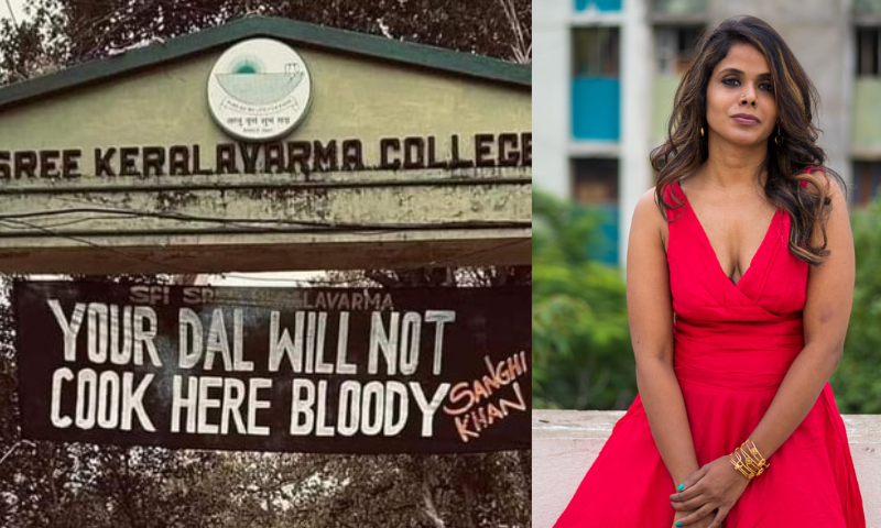 'Your Dal Will Not Cook Here';  Writer Meena Kanthasamy supports the SFI banner and says that this is the way to respond to certain issues.