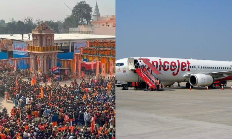 Huge rush of devotees;  SpiceJet announced 8 new services to Ayodhya