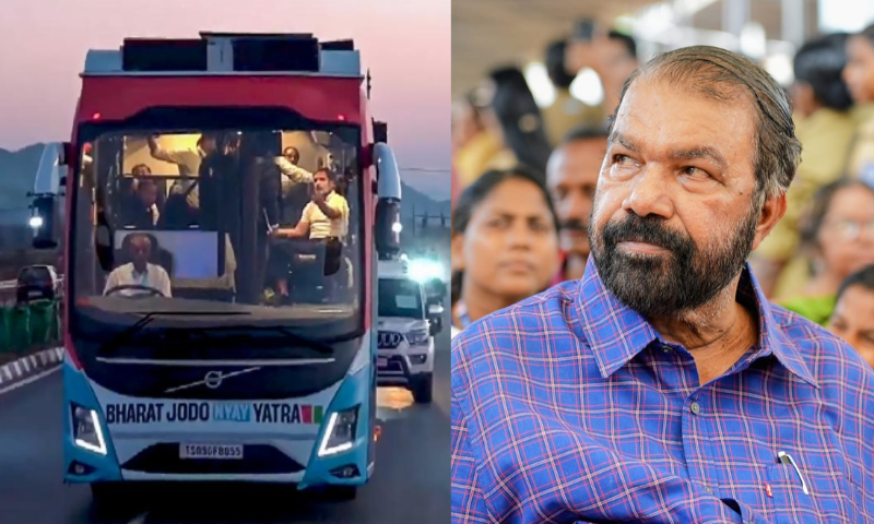 'Lift, conference room, washroom';  What description would K Sudhakaran and VD Satheesan give to the Bharat Jodo Nyaya Yatra bus? V Sivankutty sarcastically.