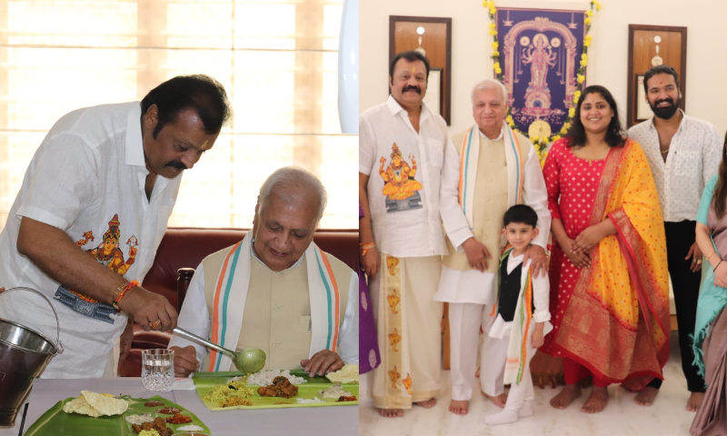 The Governor came to bless Bhagya and her husband;  Suresh Gopi served rice, pictures went viral