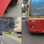 Tire of KSRTC bus burst while running;  A major accident was avoided by Talanarizha