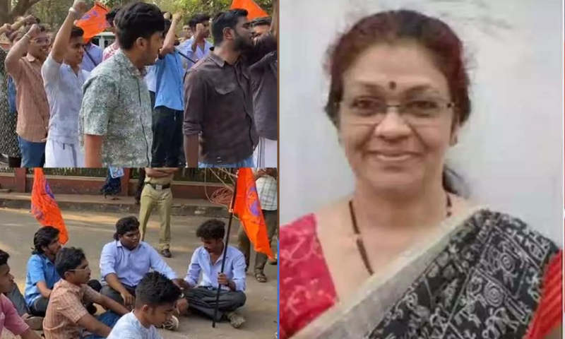 “Godse is a traitor who killed Gandhi, action should be taken against the teacher”;  ABVP protest in front of Kozhikode NIT