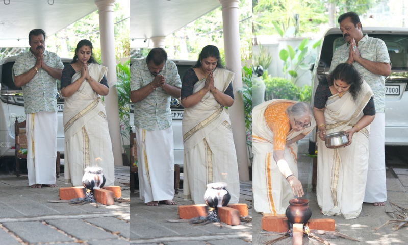 Pongala is a big culture beyond beliefs, after marriage one tries to reach home on Pongala day no matter how busy;  Suresh Gopi celebrates Pongal with his family