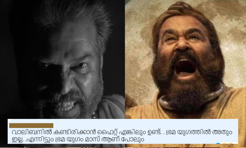 There is a fight to be seen in Valiban, but not in the Age of Illusion, even though the Age of Illusion is mass;  Mammootty detractors lash out as Bhramayugam continues to soar at the box office