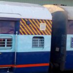 Ever wondered why train coaches have blue and white stripes like this?  Here is the answer