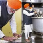 Modi spread chapati in community kitchen. Prime Minister Narendra Modi emotionally.