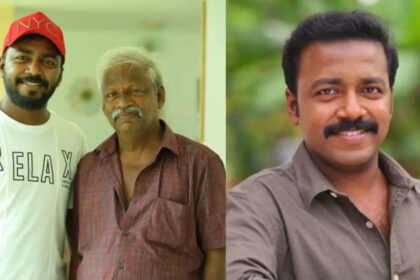 Son is a superstar in movies, yet father still goes to work, do you know where Vishnu Unnikrishnan's father works?  The audience wondered if this man was so simple