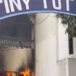 The body of a three-year-old boy was found in the school's sewer. Finally, the school was set on fire