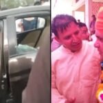 The BJP leader was beaten to death with an ax and an iron rod. His arm and leg were broken with an iron rod.